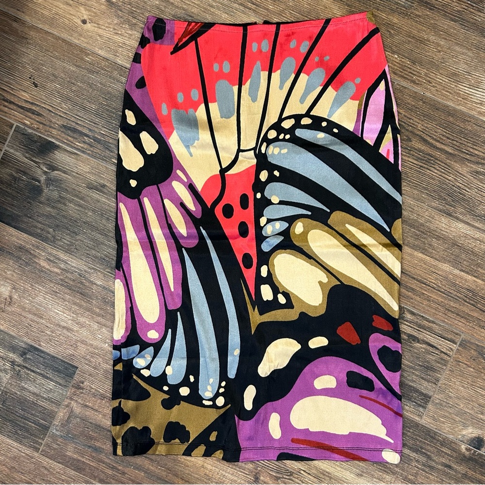 CONDITIONS APPLY Butterfly Print Skirt | Size: XS